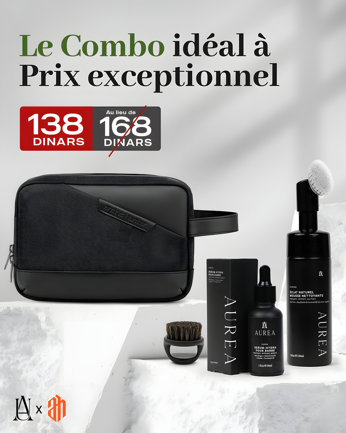 PACK SOIN BARBE + ARCTIC HUNTER SC691 + BROSSE OFFERTE